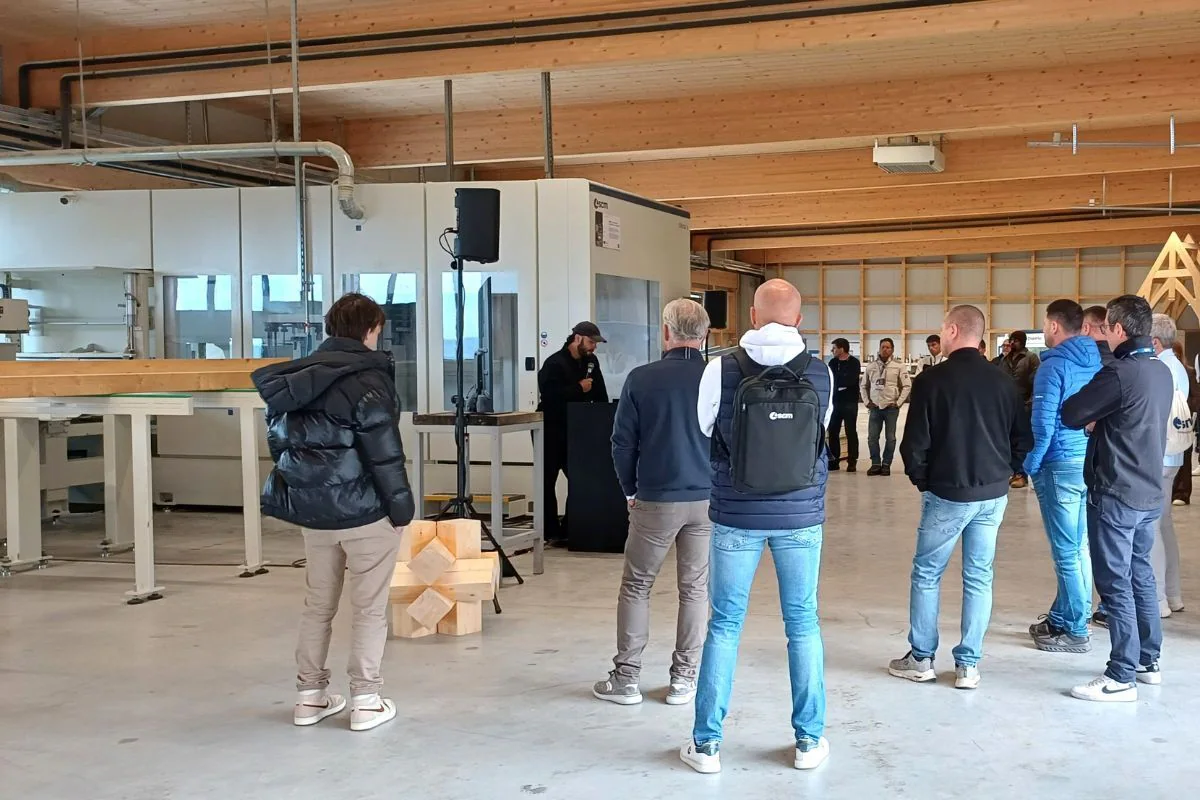 Timber Construction Day di SCM presso il cliente Tesarstvo Kastrevec
